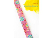 Webband Farbenmix Mandala Blumen 